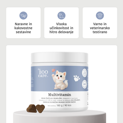 Prehransko dopolnilo z multivitamini za mačke