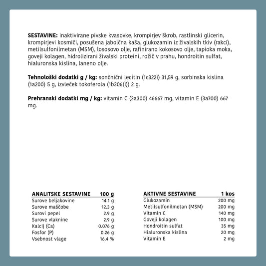 Sklepi in kosti - naravni priboljški za pse
